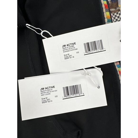 Johnny Was - Beatrice Bee Active Sports Bra, Leggings & Windbreaker in Black Mul - Picture 8 of 11